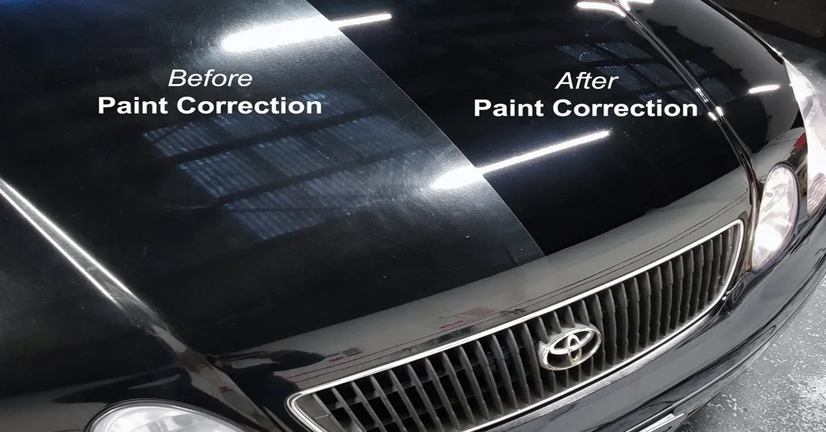 car paint correction and ceramic coating